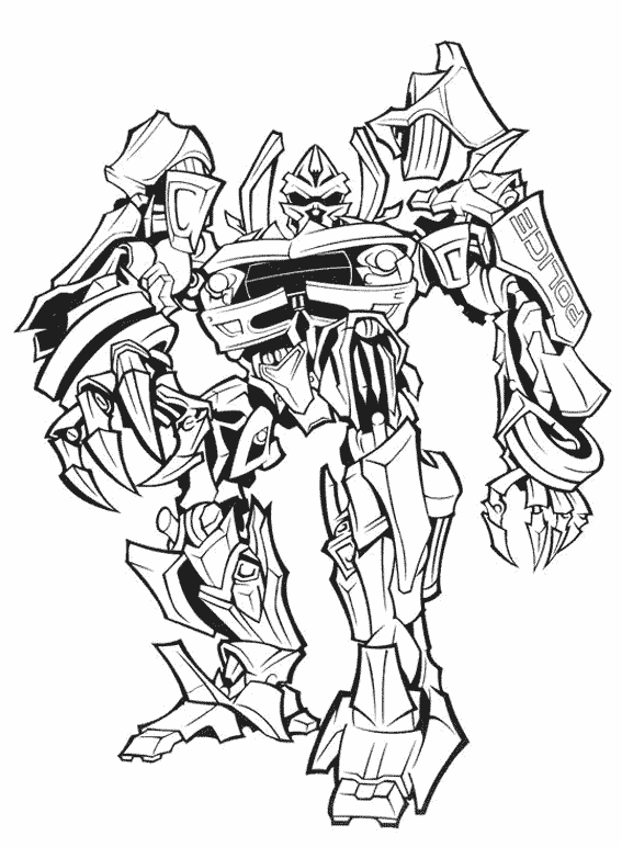 coloriage transformers police